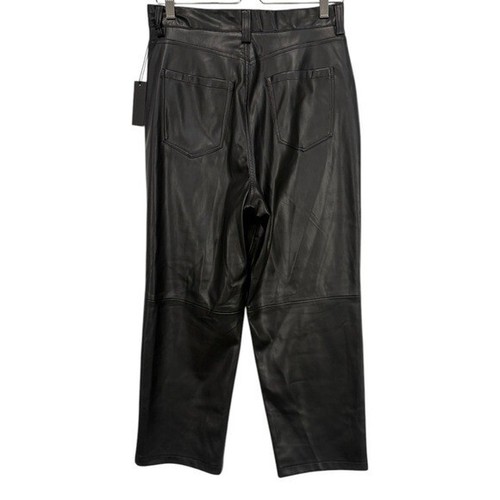Pantaloni bianchi NYC The Baxter vita alta ecopelle gamba dritta larga taglia 30 - Foto 3 di 9
