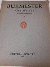 ALT WEISEN ,  FOR VIOLIN AND PIANO , BURMESTER BOOK II