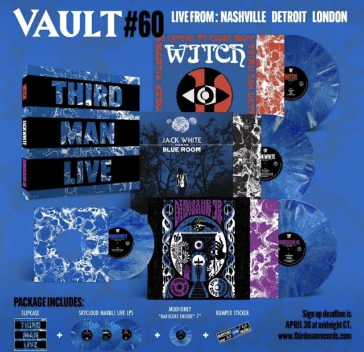洋楽 Jack White Witch Dinosaur Jr. Mudhoney Third Man Records Vault 60 /Jack White; Witch; Dinosaur Jr