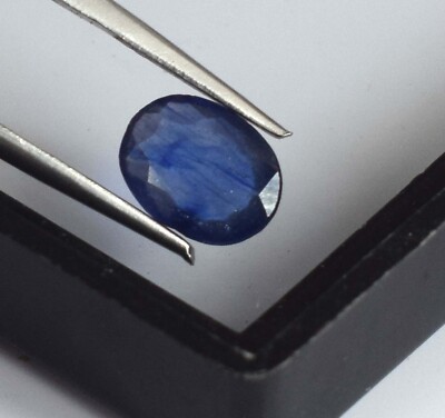1.50 Ct Natural Madagascar Blue Sapphire Oval Loose Gemstone Certified B78319