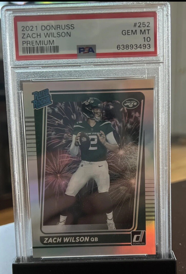 Zach Wilson 2021 Panini Donruss Rated Rookie Fireworks PSA 10
