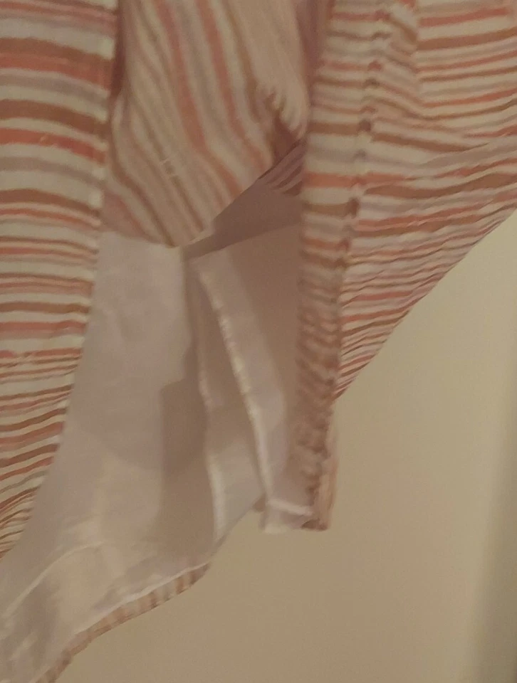 Vestido Halter A.P.N.Y Rayas Forrado Fluido Rosa Y Blanco Talla 14 Foto 4 de 4