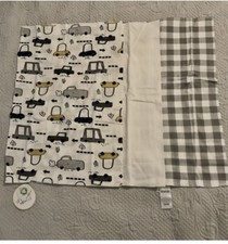 Organic Burp Diapers- 1 Set Of 3 Diapers-Little Star Organic-Grey  White-New WT