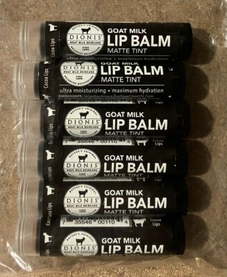 Dionis Goat Milk Lip Balm Matte Tint in Cocoa Lips new 6 Pack
