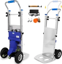 Electric Stair Climbing Hand Truck 1200W Cart Dolly 880lb Load Inflatable Wheels