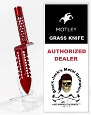 Motley Metal Detecting Grass Knife - RED Raven - Premium Edge Digger - PN. 69077