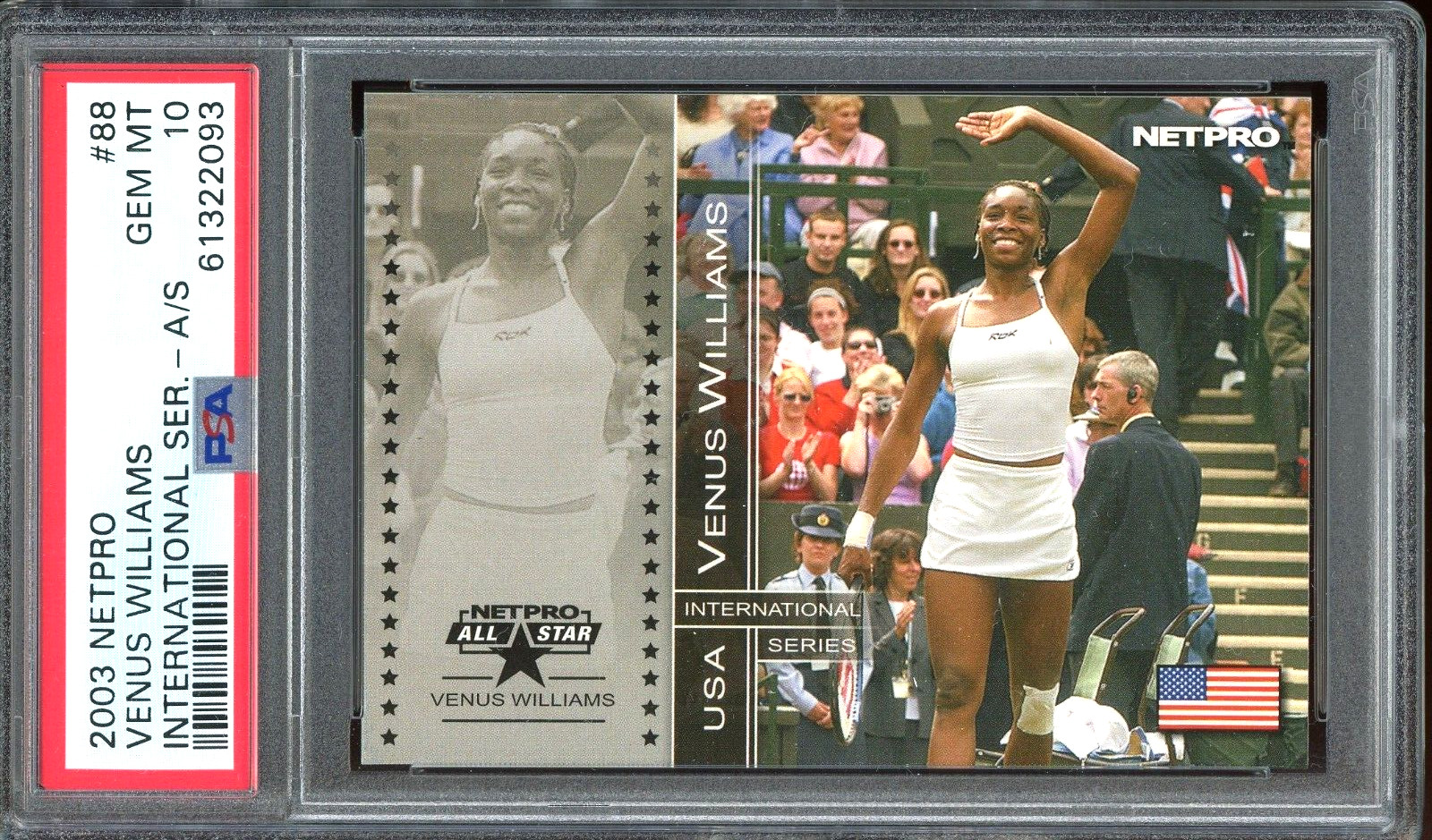 2003 Netpro International VENUS WILLIAMS #88 ALL-STAR PSA 10 GEM MINT - POP: 45