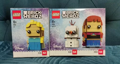 LEGO (41617) & (41618) BrickHeadz Lot Elsa Anna & Olaf Frozen Disney  NEW & SEAL