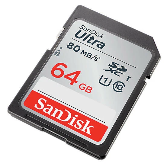 SanDisk Ultra Plus SDXC Memory Card Up to 80 MB/s Class 10 U1, 64 GB, Black Grey - Image 3 of 4