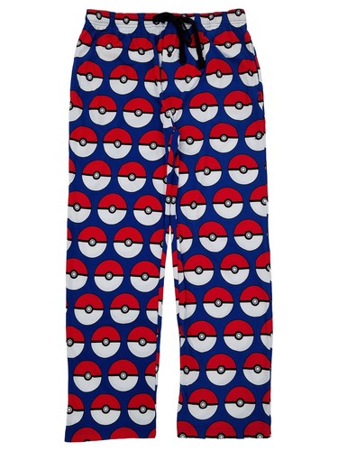 Pokemon Mens Blue Pokeball Print Knit 