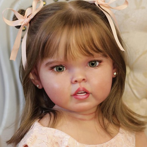 Muñeca Renacida Acabada 30 pulgadas Niño Linda Niña con Pelo Enraizado a Mano Regalos Hechos a Mano - Imagen 8 de 8