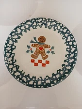 Set of 4 Folk Craft 7 3/4" Ginger Bread Salad Plates