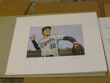 Bret Saberhagen Bowman Lithograph by Craig Pursley Hobby Sample Poster