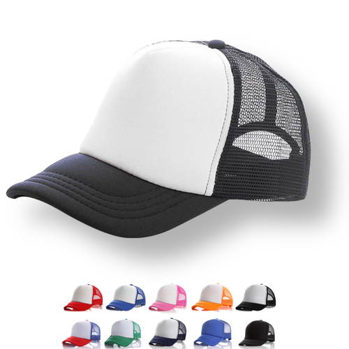 Plain Trucker Hat Cap Foam Front Unisex Adjustable Mesh Baseball Various Colours - 第 1/47 張圖片