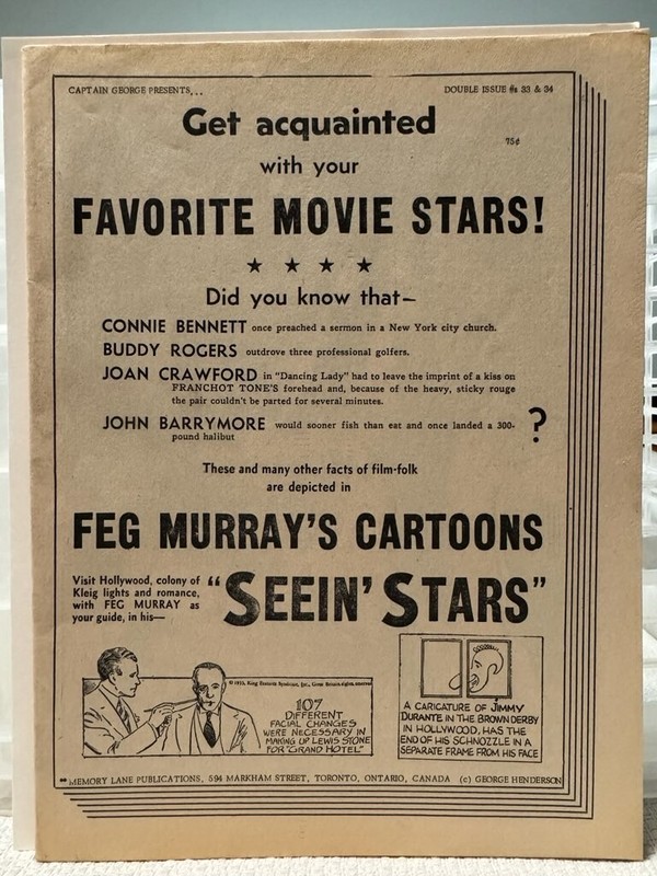 "Seein' Stars" original Issue #33/34 fanzine! (not Famous Monsters)