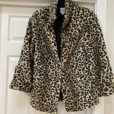 Gap Leopard Faux Fur Coat, Xxs