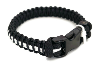 Paracord Bracelet 550 Thin White Line with Micro Cord Seller