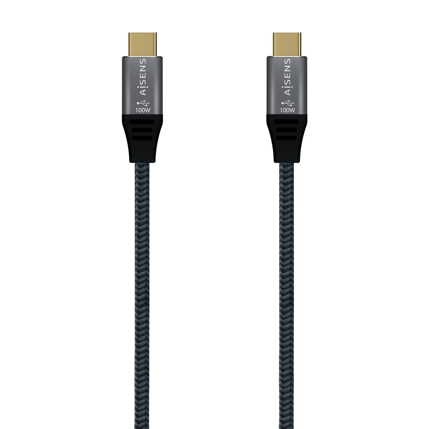AISENS - A107-0672 - USB 3.2 Gen2x2 Cable 20Gbps 5A 100W E-Mark, Type USB-C/M-US