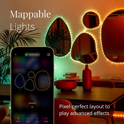 Twinkly DOTS Gen 2 App gesteuert 200 LED Smart Christmas 10m Lichterkette