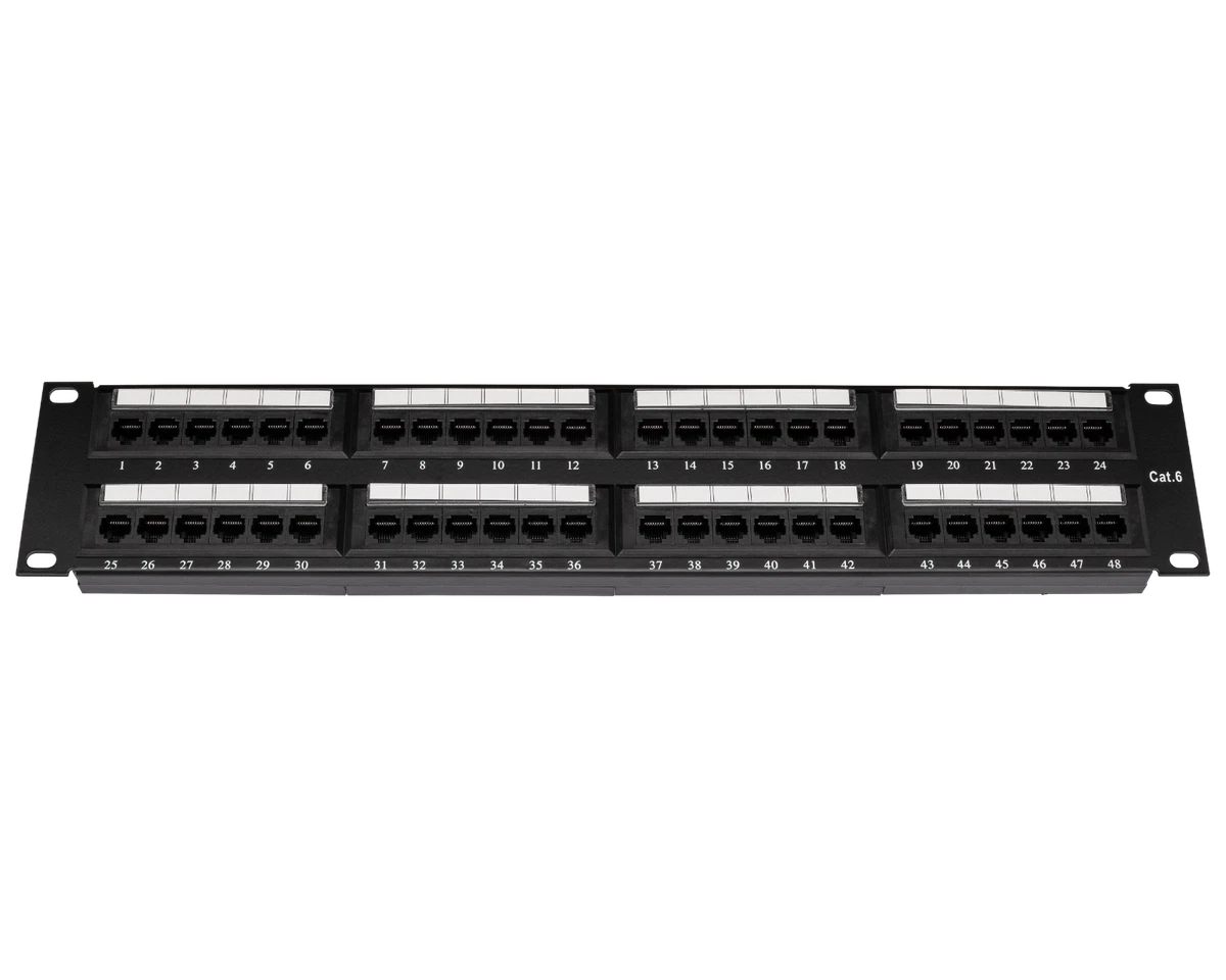 Network Patch Panel 48 Port 2U Ethernet Rack 110 Type Panel eBay