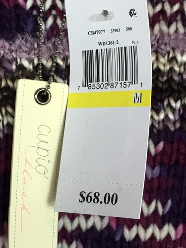 New $68 Cupio Women's Size Medium Sweater Pullover Multi Colored Knit - Picture 4 of 8