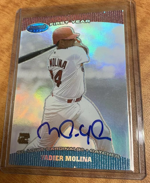 Yadier Molina St Louis Cardinals Bowman s Best Signed Rookie Card 