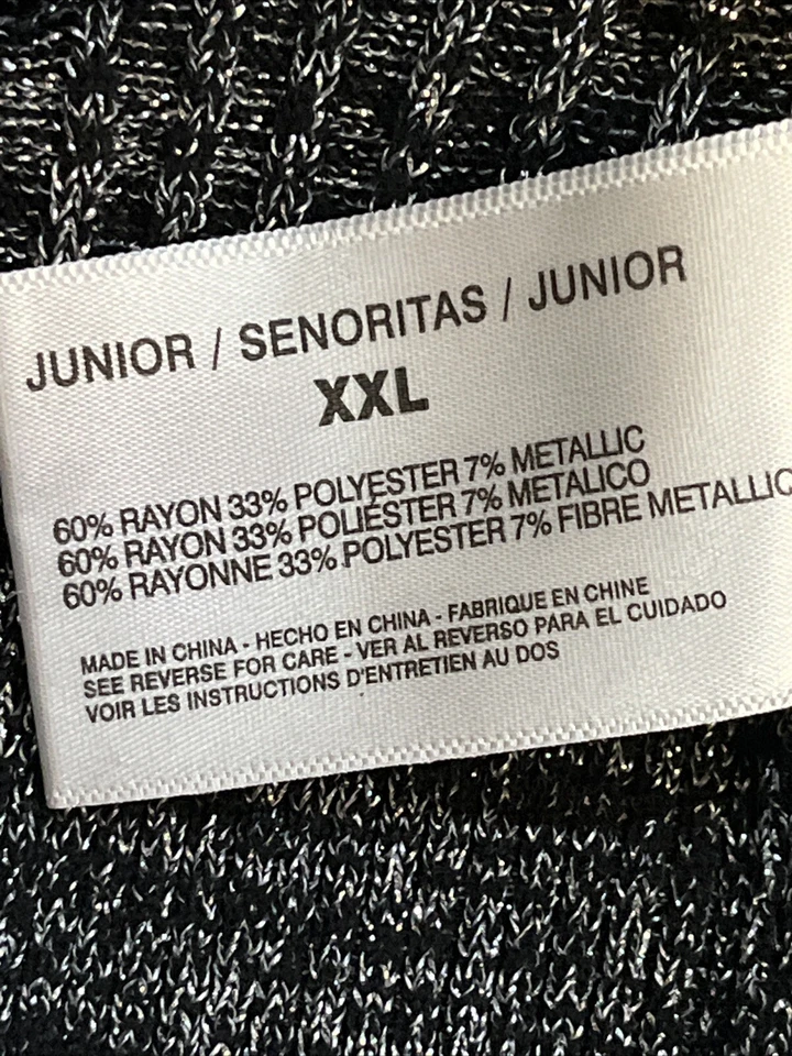 De colección LEI 2015 Juniors Manga Larga Elástico Negro y Plata Metálico Talla XXL Foto 4 de 4