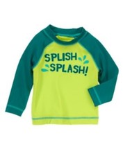 GYMBOREE SCUBA SHARK LIME Splish Splash L/S RASHGUARD 12 18 24 2T 3T 4T NWT