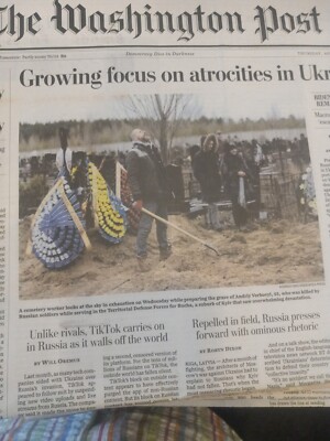 The Washington Post Thursday April 14 2022