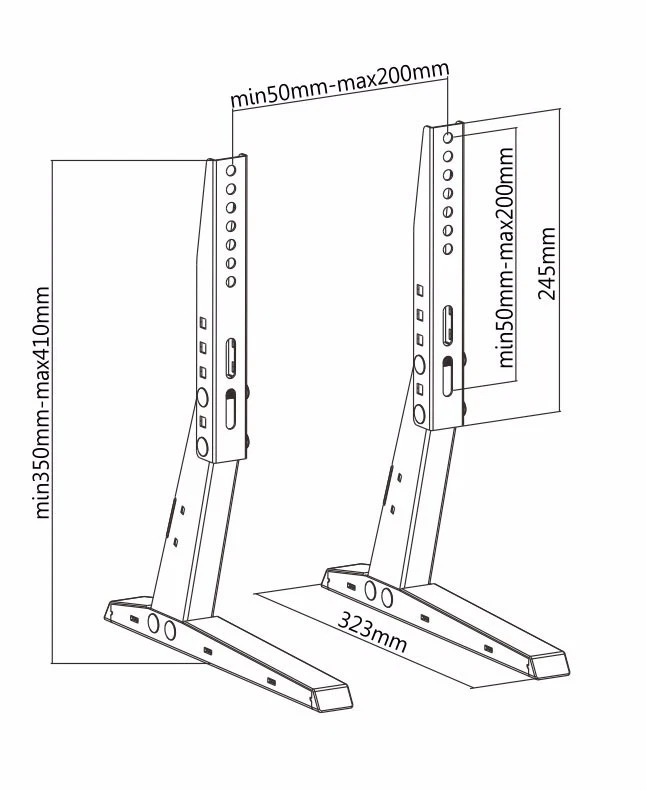 SOPORTE TV UNIVERSAL BASE MESA VESA PEDESTAL MONTAJE PARA TV LCD LED 17-37" Foto 2 de 4