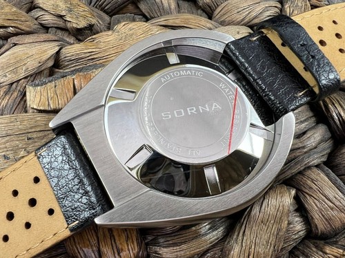 Sorna Automatikuhr Vintage-Style - Datumsanzeige - Lederarmband - watch - blau p - Bild 7 von 7