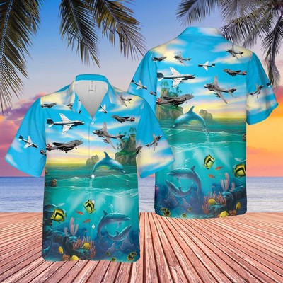 US Navy Northrop Grumman EA 6B Prowler Hawaiian Shirt