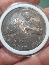 1960 MEXICO SILVER MEDAL - PANCHO VILLA -GROVE P-372a  NICE PATINA