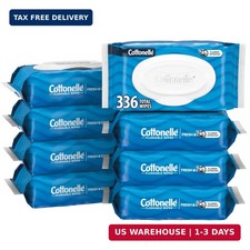 Cottonelle Fresh Feel Flushable Wet Wipes, Adult Wet Wipes, 8 Flip-Top Packs, 42