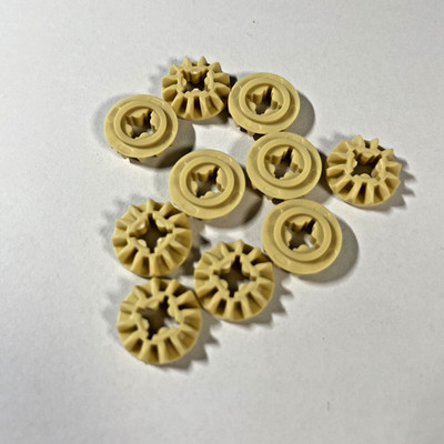 LEGO   10x Technic gear flat 12 teeth tooth gear 6589 tan, beige