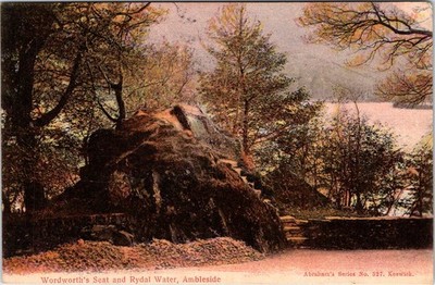 Wordworth's Seat and Rydal Water, AMBLESIDE, England Postcard