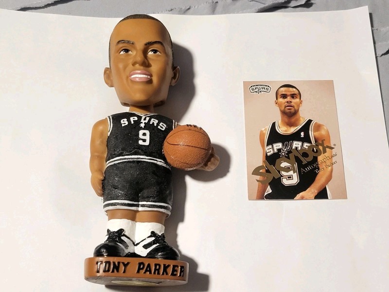 2002-2003 Season TONY PARKER SGA Bobblehead Black Jersey San Antonio Spurs
