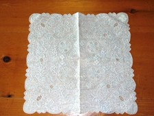 Old WEDDING Hand Made EMBROIDERED BRIDAL Linen APPENZELL Handkerchief