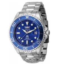 Invicta Grand Diver Automatic Dual Time Men's 47mm Blue Dial Watch 45813