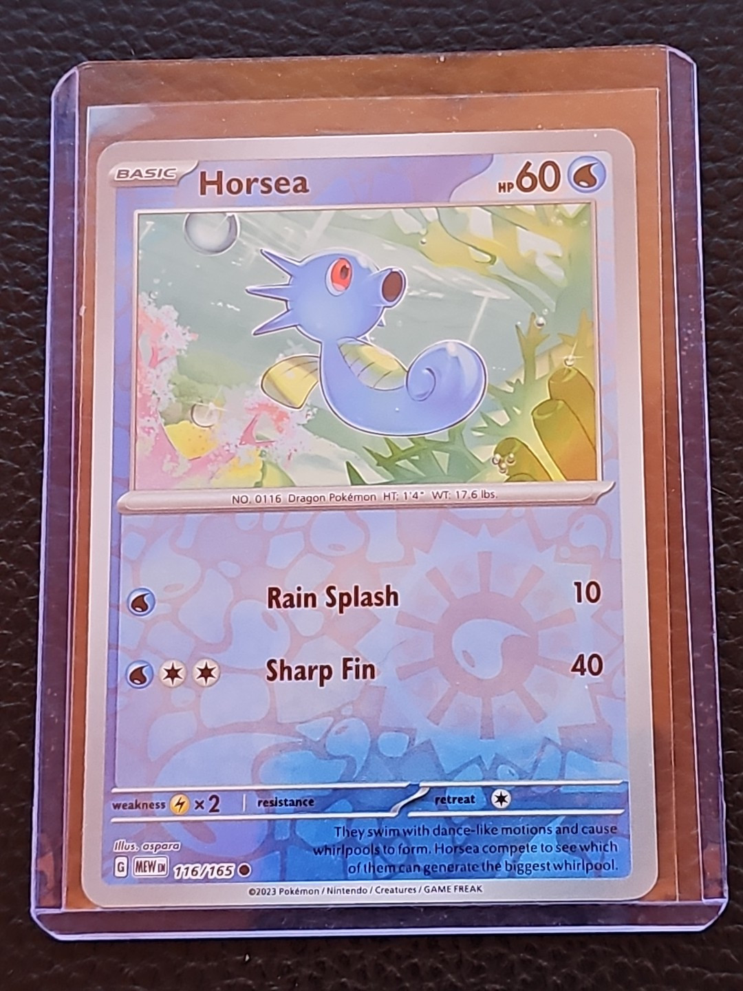 Pokémon - 151 - Horsea - 116/165 - Reverse Holo - ENGLISH - NM/M