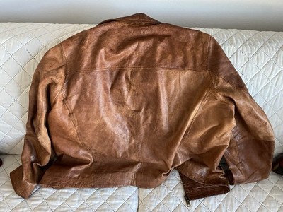 Wilsons Leather Vintage Tanned Brown Men's Genuine Leather Jacket