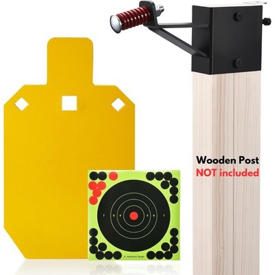 1/2'' Thick AR500 Steel Target T Post Target Hanger Shooting Gong Yellow Color