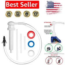 Versatile 30cc Hand Pump - Fits Gallon & Wide Mouth Quart Bottles for Fluids