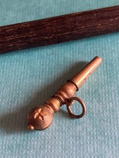 Ancienne Clé de Montre Gousset Mécanique Plaqué Or