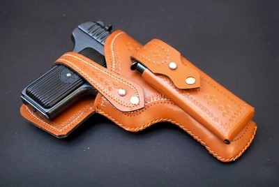 OWB handmade genuine Leather gun Holster for Tokarev TT-30 , tt-33