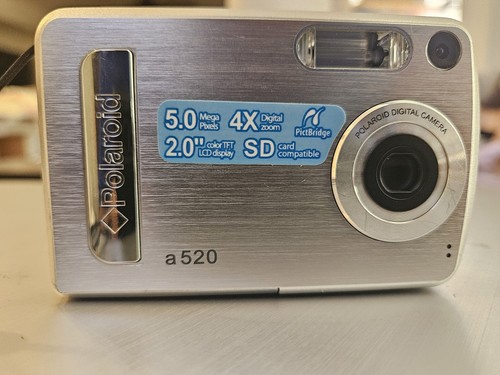 POLAROID A520 5.0 MP DIGITAL CAMERA SILVER - Picture 1 of 11