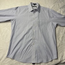 Tommy Hilfiger Men  s Striped Button Up Shirt American Classic Size 16 32-33 VTG