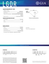 1.02 Cts RADIANT Cut GIA Certified Lab Grown CVD Diamond D Color VS2 Clarity 293.14 per carat