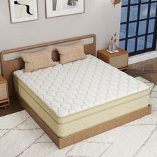 12"14" Gel Memory Foam Hybrid Pocket Coil Mattress Twin Full Queen King In A Box