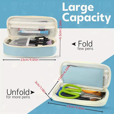Large Capacity Pencil Case Zipper Pen Bag School Student Organizer Pouch Bag NEW